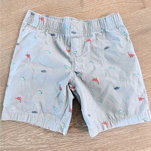 Carter's Light Gray Shorts with Dinosaur Accents